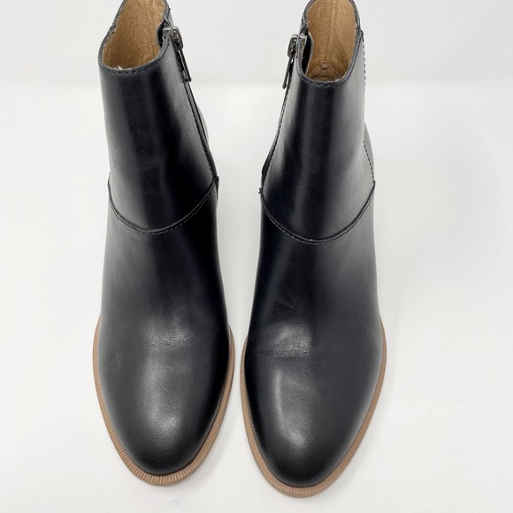 Madewell The Rosie Ankle Boot - Women's Black Leather Heeled Bootie, Size 8.5 - Picture 9 of 14